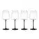 Mikasa Palermo 4-Piece Crystal Red Wine Glass Set, 450ml