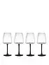 Mikasa Palermo 4-Piece Crystal Red Wine Glass Set, 450ml