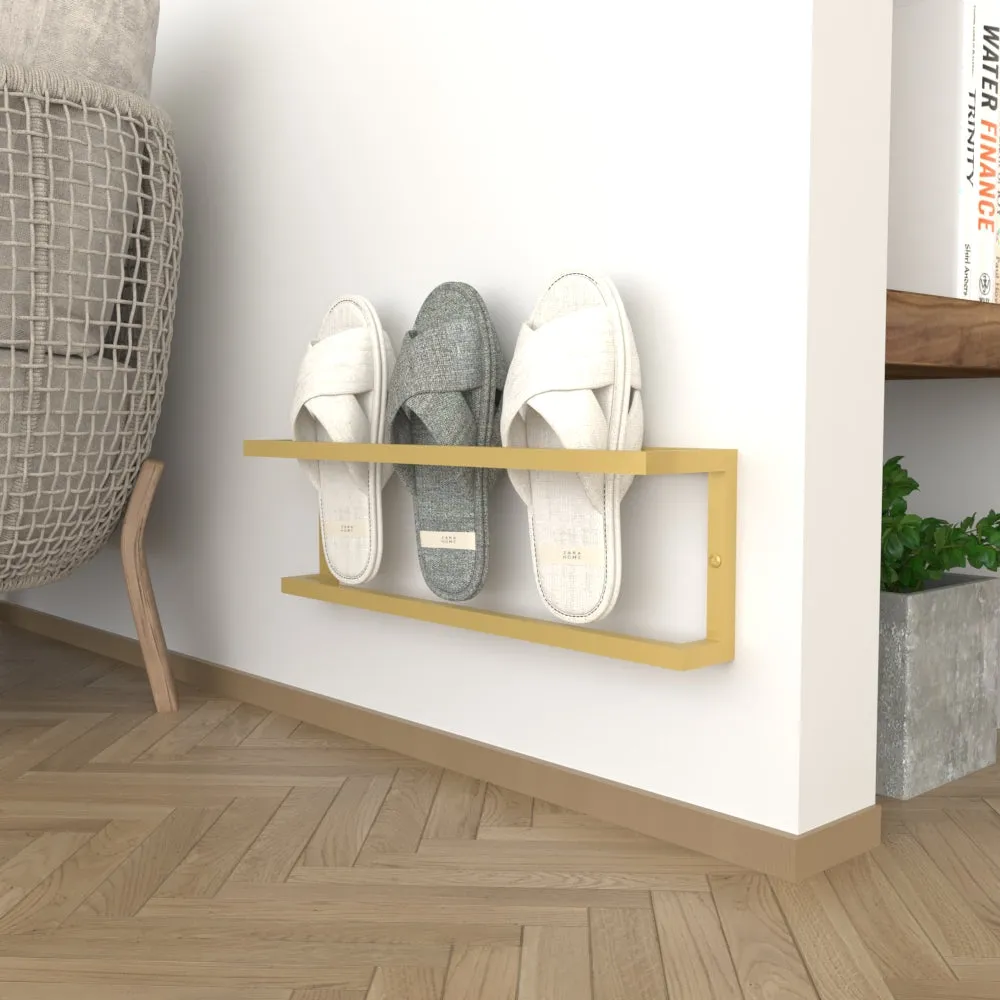 Minimalist Wall Mounted Slipper Rack for Small Space Organization