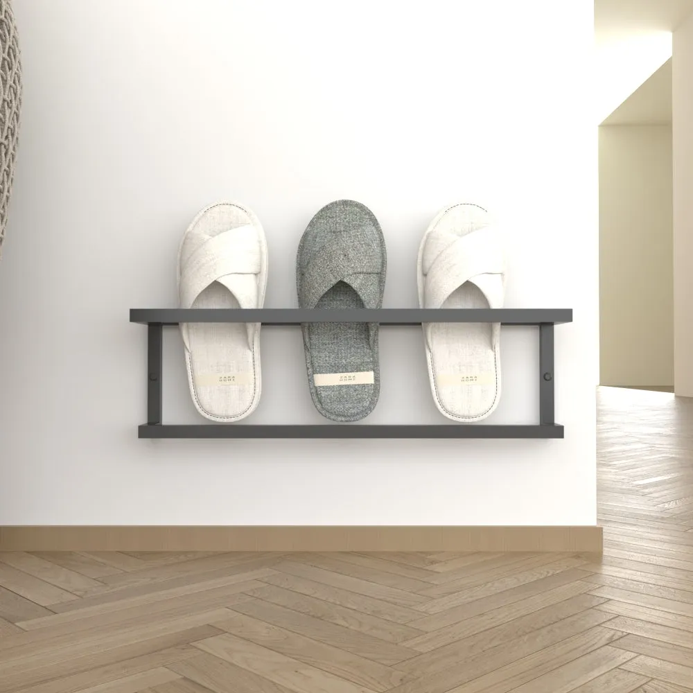 Minimalist Wall Mounted Slipper Rack for Small Space Organization