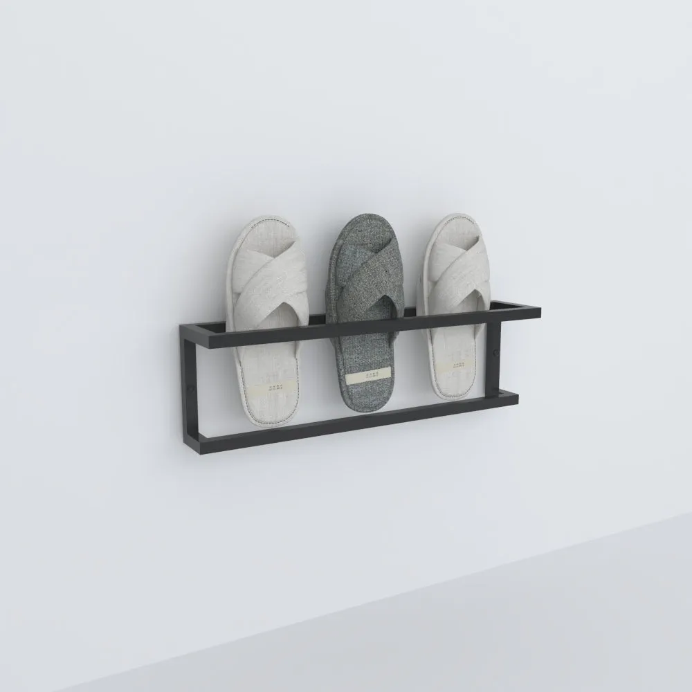 Minimalist Wall Mounted Slipper Rack for Small Space Organization