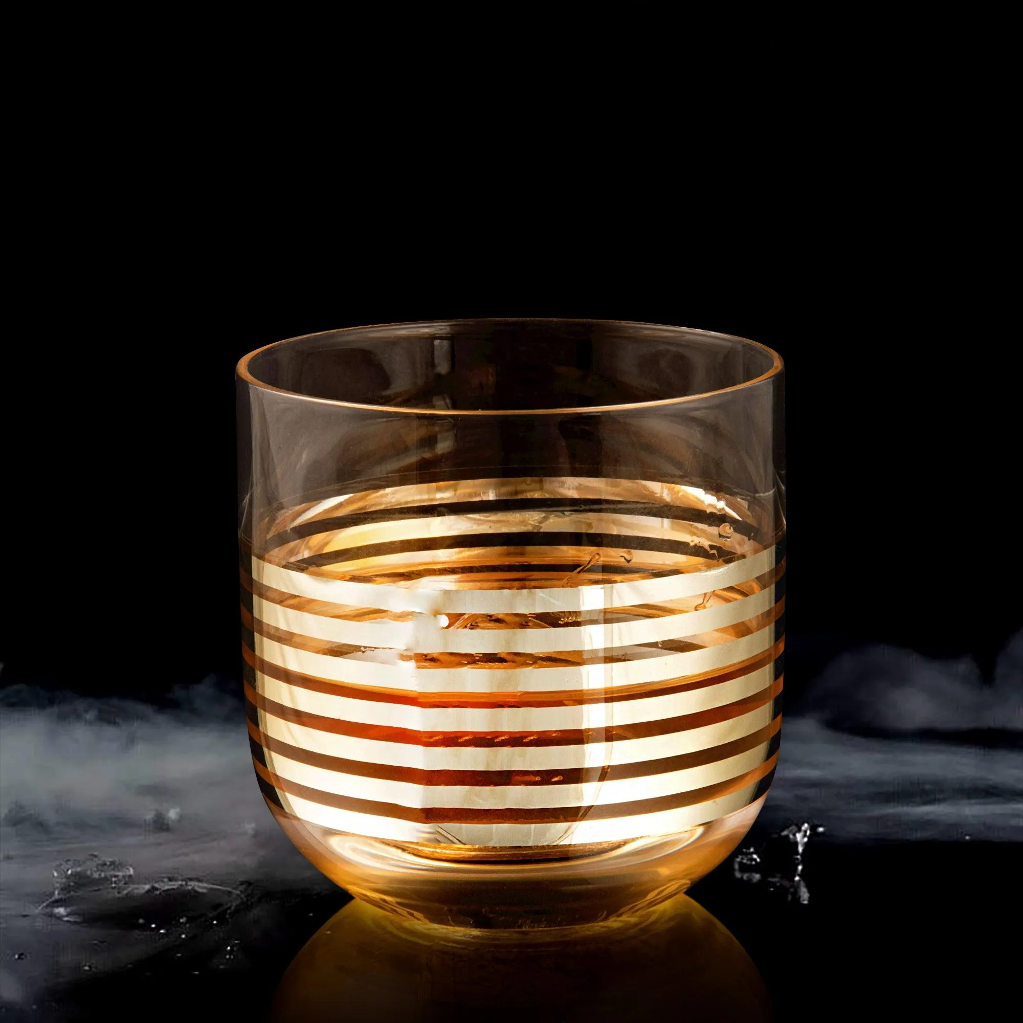 PREMIUM GOLD STRIPE WHISKEY SET OF 3