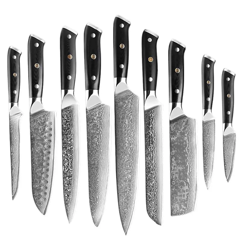 Professional Damascus Kitchen Knife Set