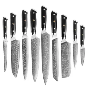 Professional Damascus Kitchen Knife Set