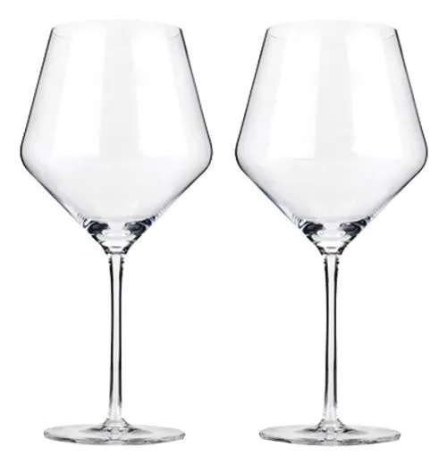 "Raye Crystal Burgundy" Glasses (Set of 2)