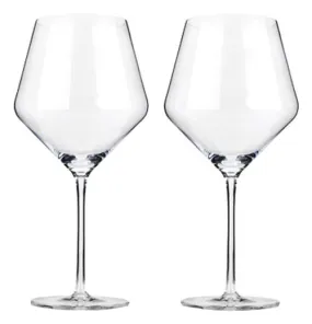 "Raye Crystal Burgundy" Glasses (Set of 2)