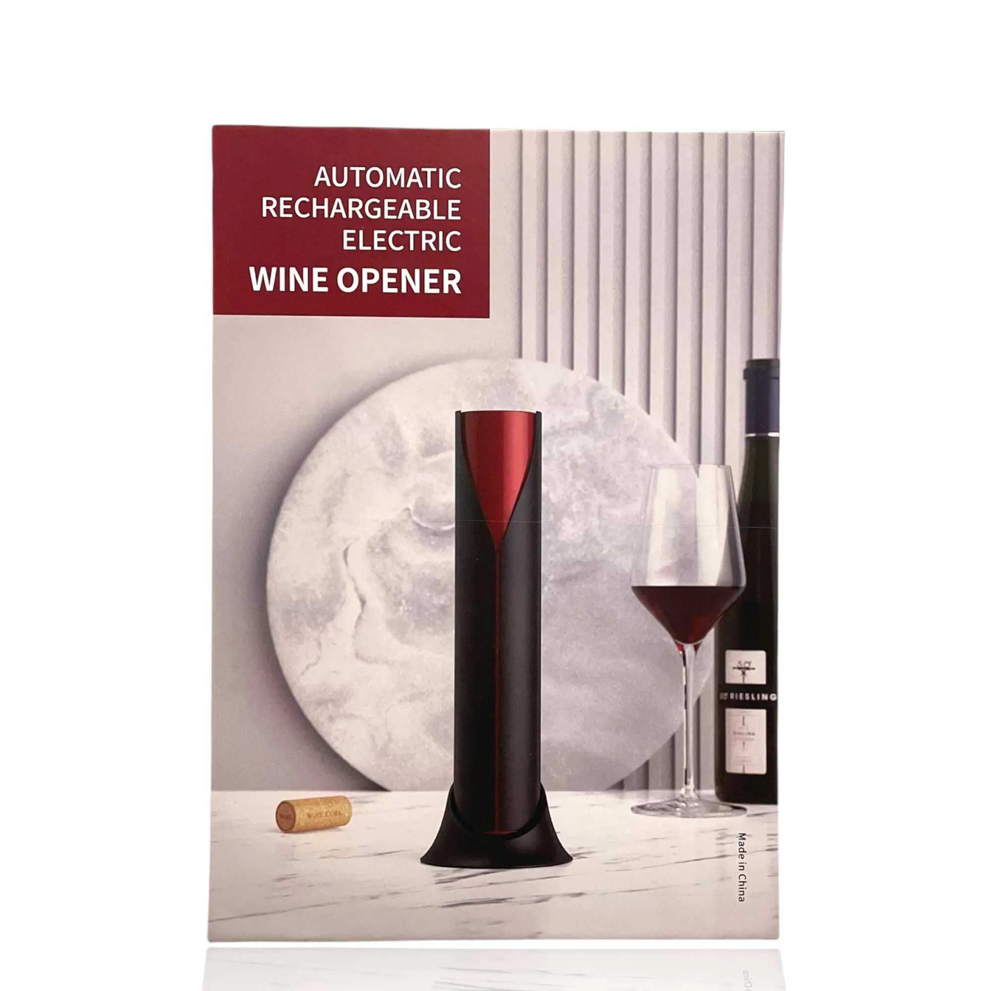 Rechargeable Cordless Wine Opener with Foil Cutter & Charging Base