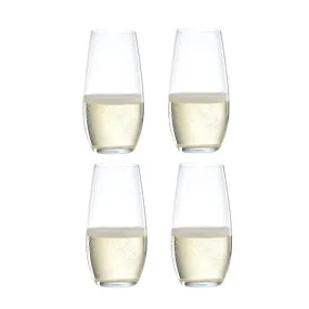 Riedel O Wine Tumbler Stemless Champagne Glasses (Set of 4)