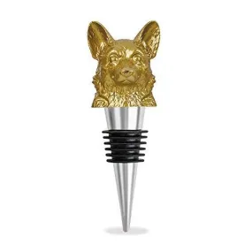 Stainless Steel Animal Gold Wine Stopper (Corgi)