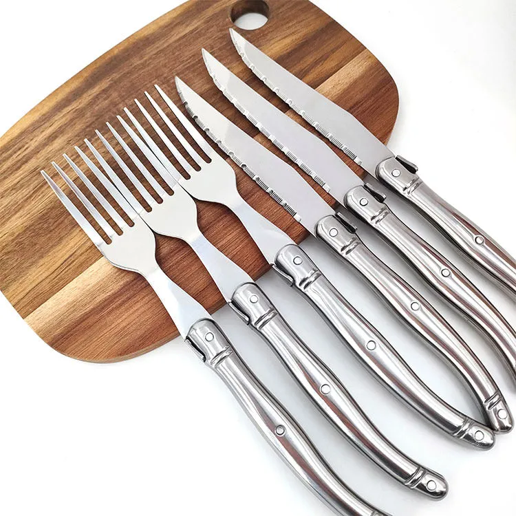 Stainless Steel Handle Steak Knife and Fork Household Western-Style Steak Knife and Fork Western Tableware