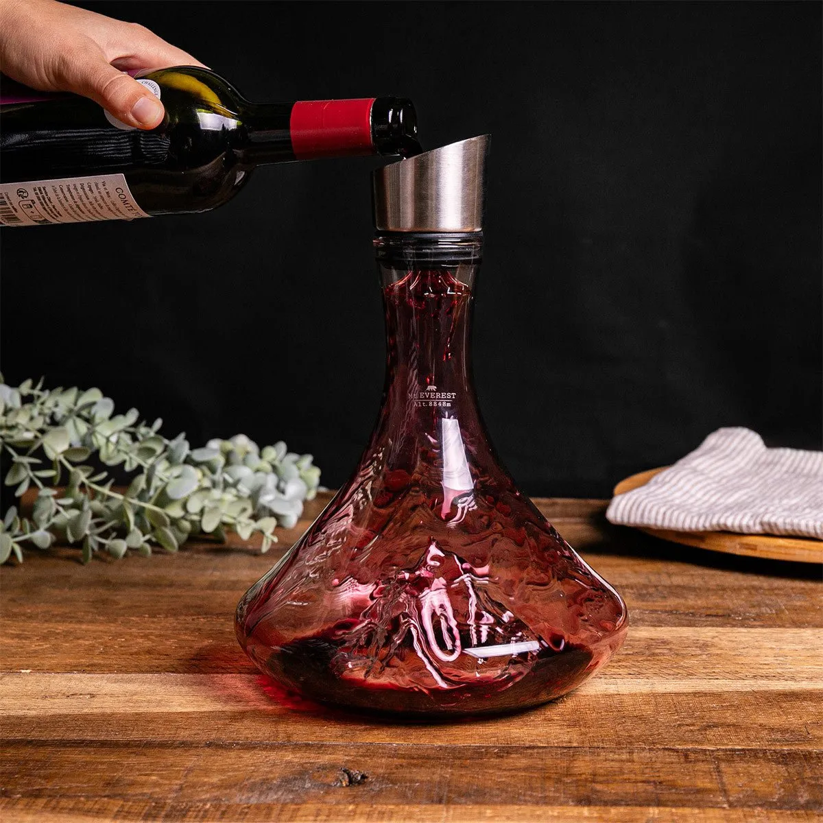 Topographic Wine Decanter - Mount Everest