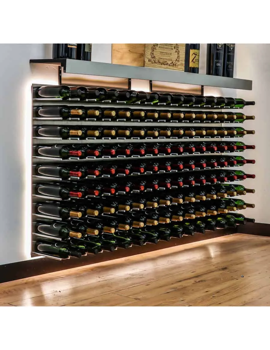 Ultra Wine Racks - Fusion Straight Wine Wall Black Acrylic (3 Foot)