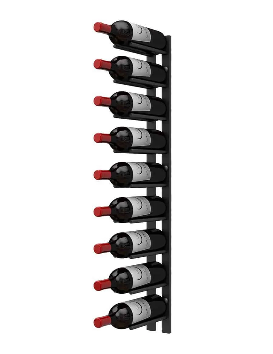 Ultra Wine Racks Straight Wall Rails - 3FT Metal Wine Racks (9 Bottles)