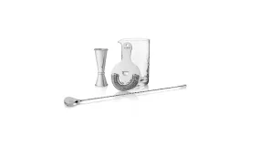 Viski Stainless Silver Mixologist Barware Set