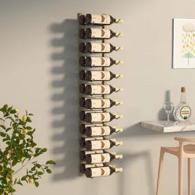 Wall Mounted Wine Rack for 24 Bottles Gold Iron