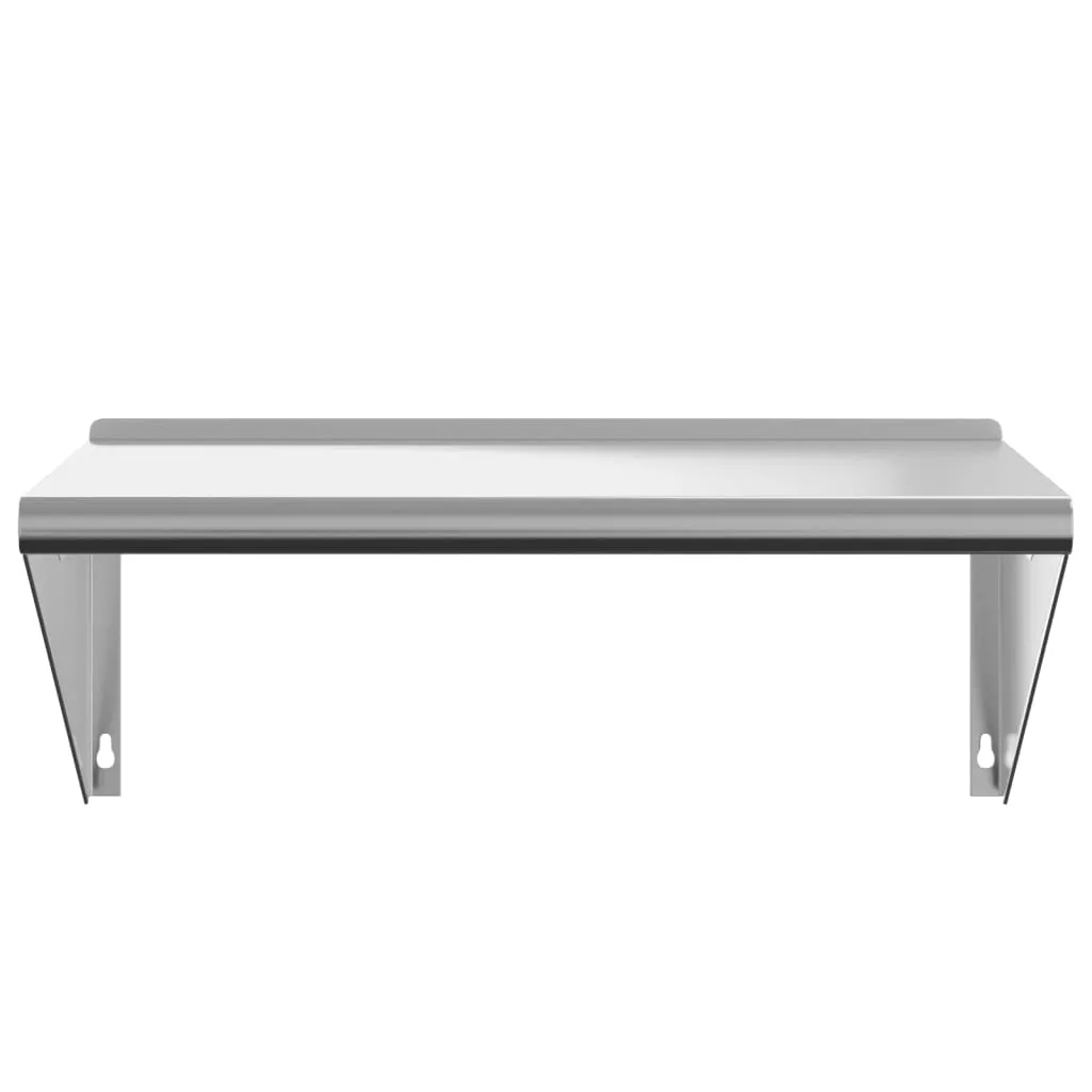 Wall Shelf 75x45x31 cm Silver Stainless Steel