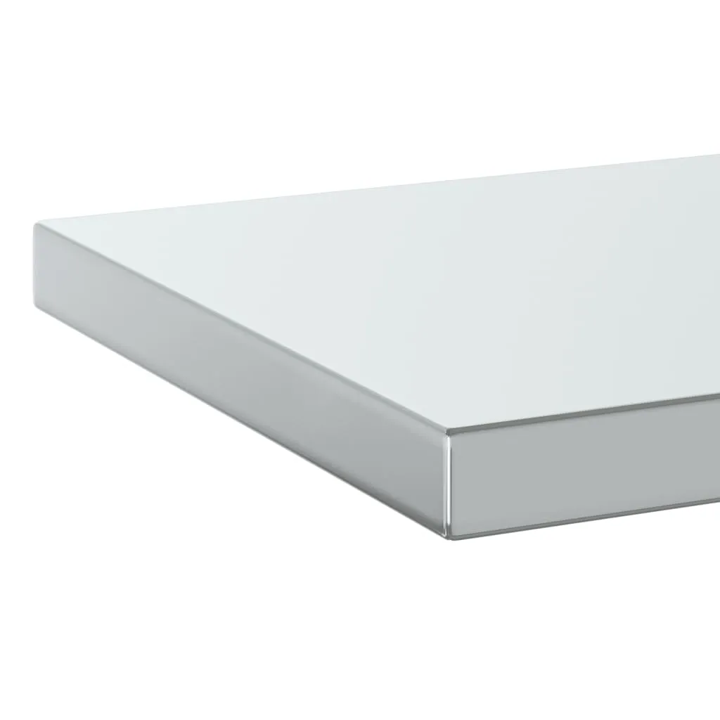 Wall Shelves 2 pcs 50x30x3 cm Silver Stainless Steel