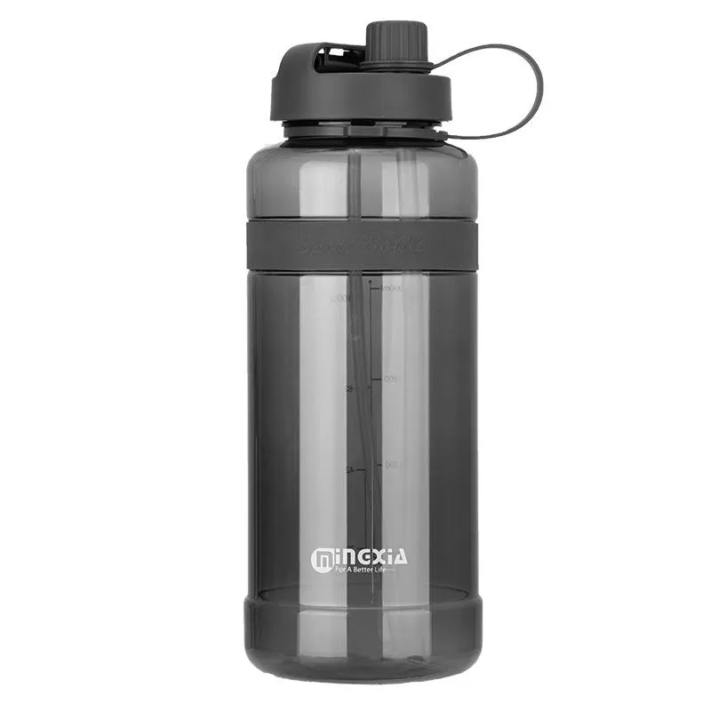 Water Bottle Large Capacity Plastic Water  with Straw Men and Women Outdoor Portable Space Bottle Sports Kettle 2000ml Cup