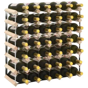 Wine Rack for 42 Bottles Solid Pinewood