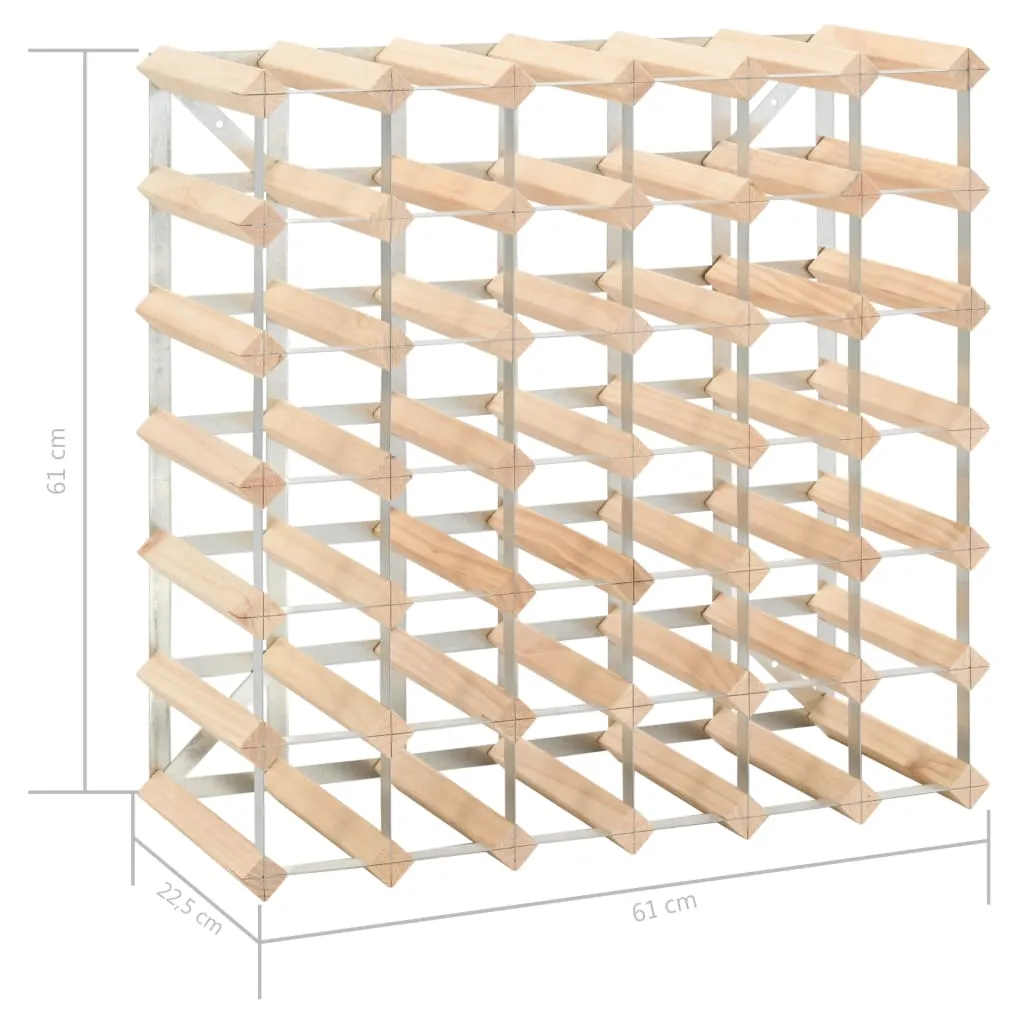 Wine Rack for 42 Bottles Solid Pinewood