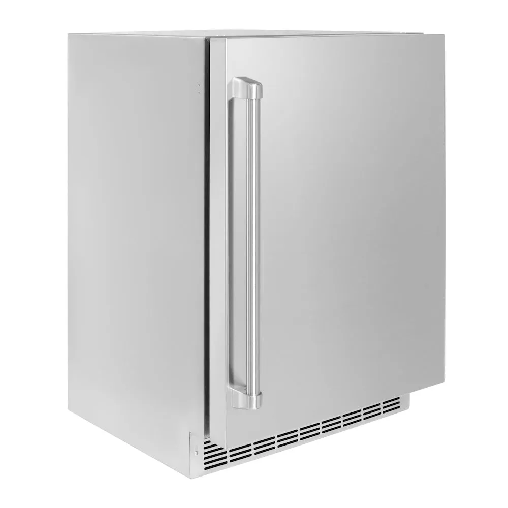 ZLINE 24 in. Touchstone 151 Can Beverage Fridge With Solid Stainless Steel Door (RBSO-ST-24)